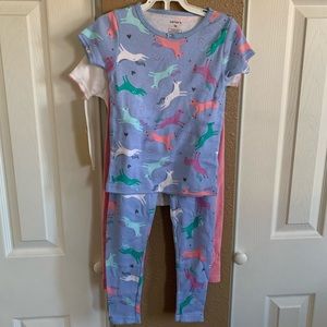 Carters 4T unicorn girl pajama set